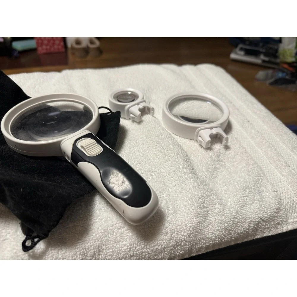 3 Pieces Set Magnifying Glass 5X 10X HD Handheld Reading Magnifier
